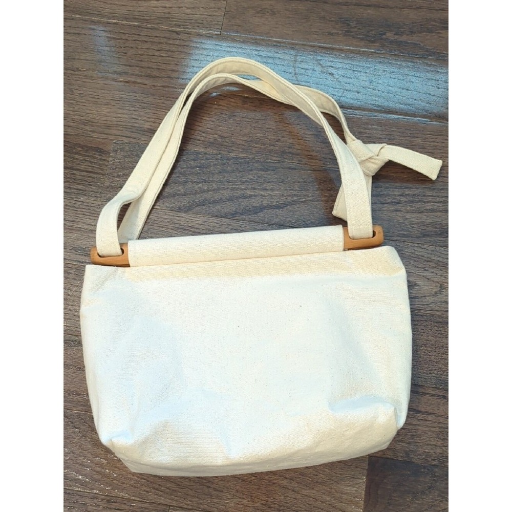 Beach‎ Scene Canvas Bag in Cream image 5